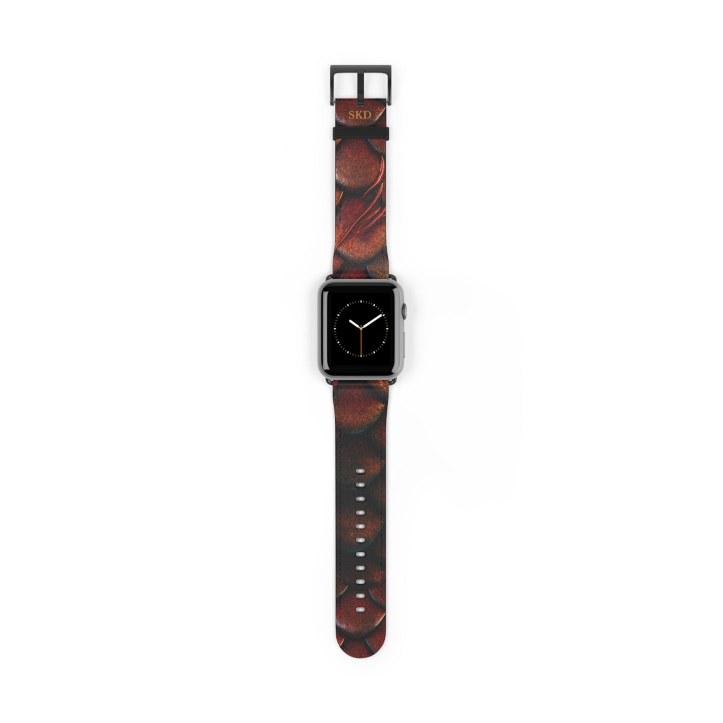 LIMITED EDITION: Enchanting Mystique | Luxurious Multi-Color Dragon Scale Apple Watch Strap, RoHS, REACH & Intertek Certified (Red Version) | Stainless Steel Buckle, All Series Compatible