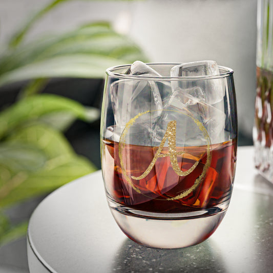 Letter A | Custom 6oz Whiskey Glass – Perfect Personalized Gift, Bar Essential, or Event Prop