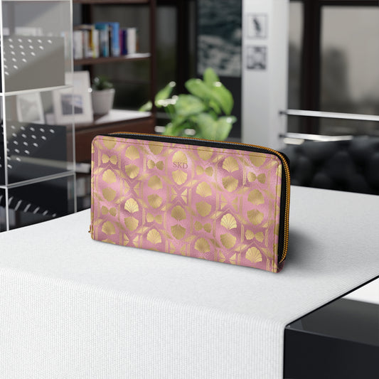 Collector's Vault: Blush Horizon | Soft Pink Smooth Zipper Wallet | Romantic Pastel Beauty for Feminine Charm