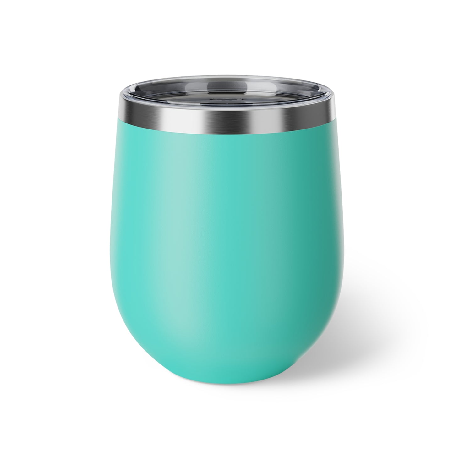 Letter A - Personalized Whimsical Butterfly Over Turquoise Copper Vacuum Insulated Cup, 12 oz – Perfect for Weddings