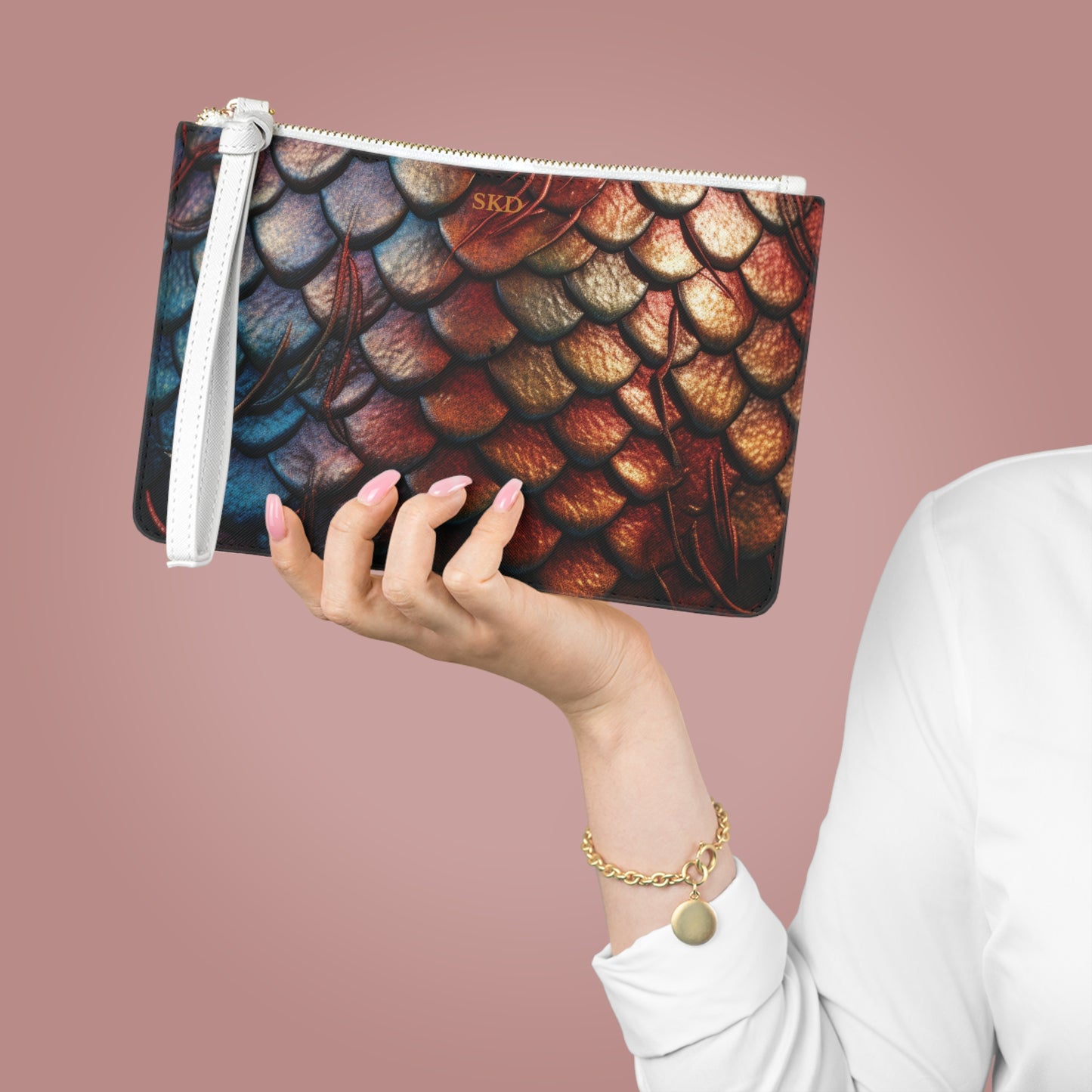 LIMITED EDITION: Enchanting Mystique | Multi-Color Dragon Scale Clutch Bag | Captivating Elegance for Evening Affairs