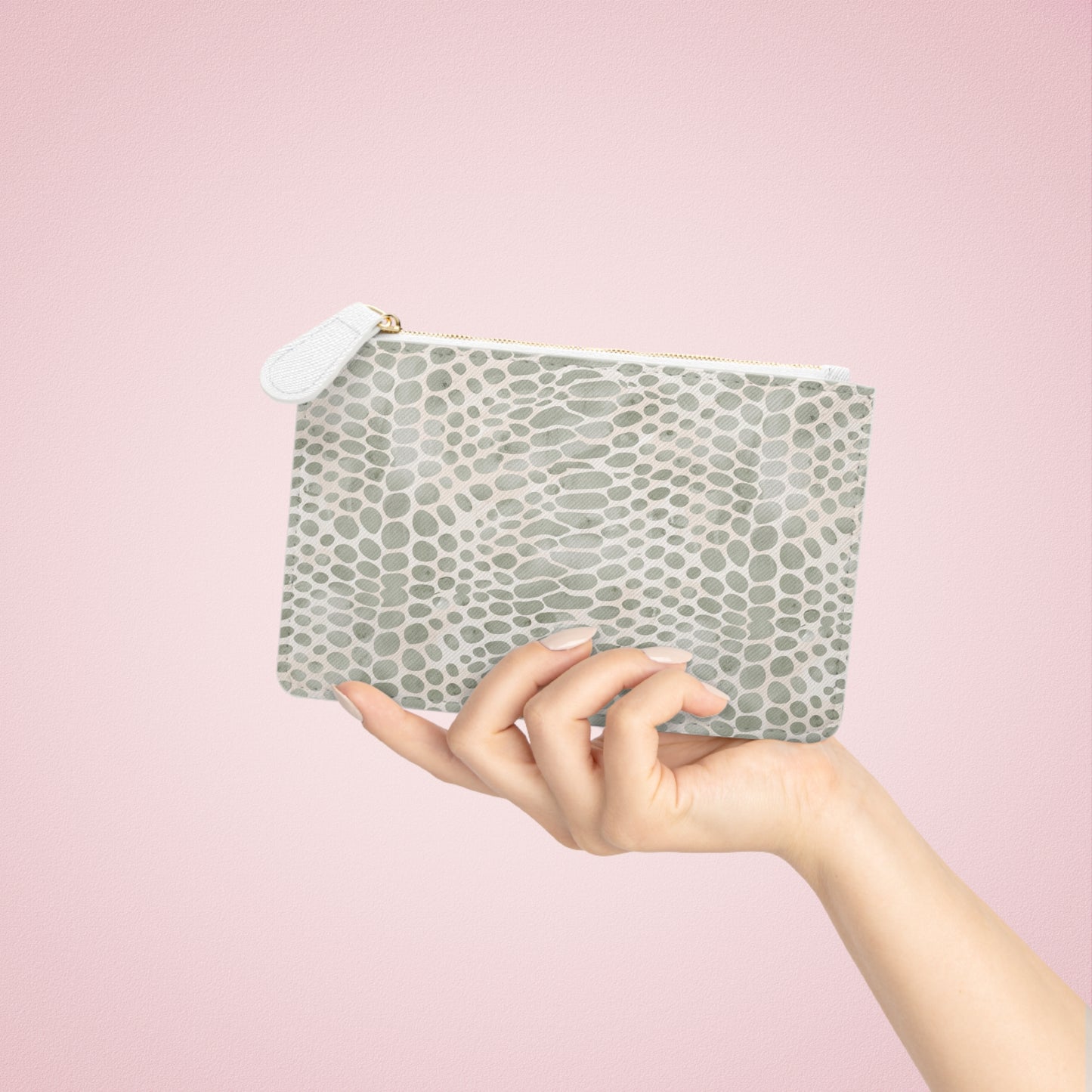Pale Venom | Soft Taupe Faux Snake Mini Clutch Bag | Subtle Exotic Edge for Discerning Taste
