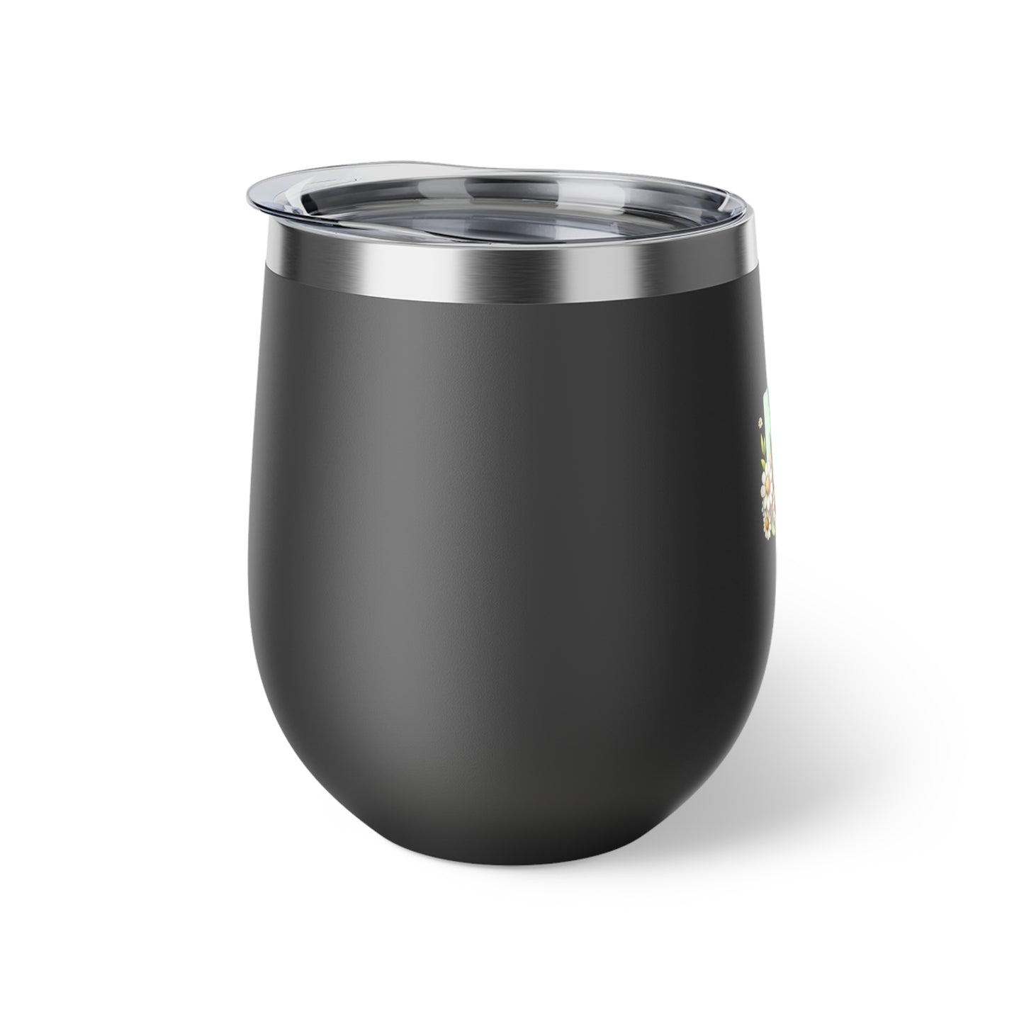 Letter M - Personalized Whimsical Butterfly Copper Vacuum Insulated Cup, 12 oz – Perfect for Weddings