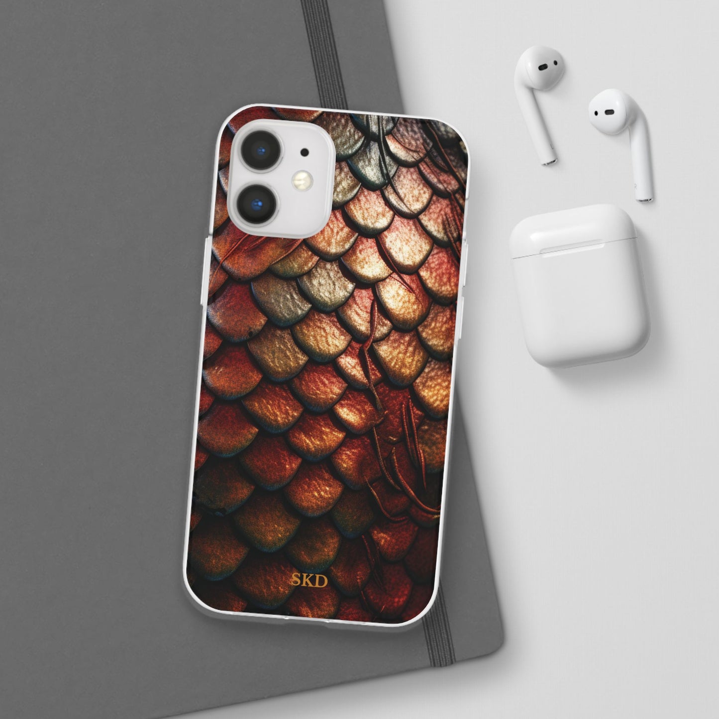 LIMITED EDITION: Enchanging Mystique |  Multi-Color Dragon Scale iPhone Case | Shock-Absorbing TPU Protective Cover, Slim & Wireless Charging Compatible, All iPhone Sizes