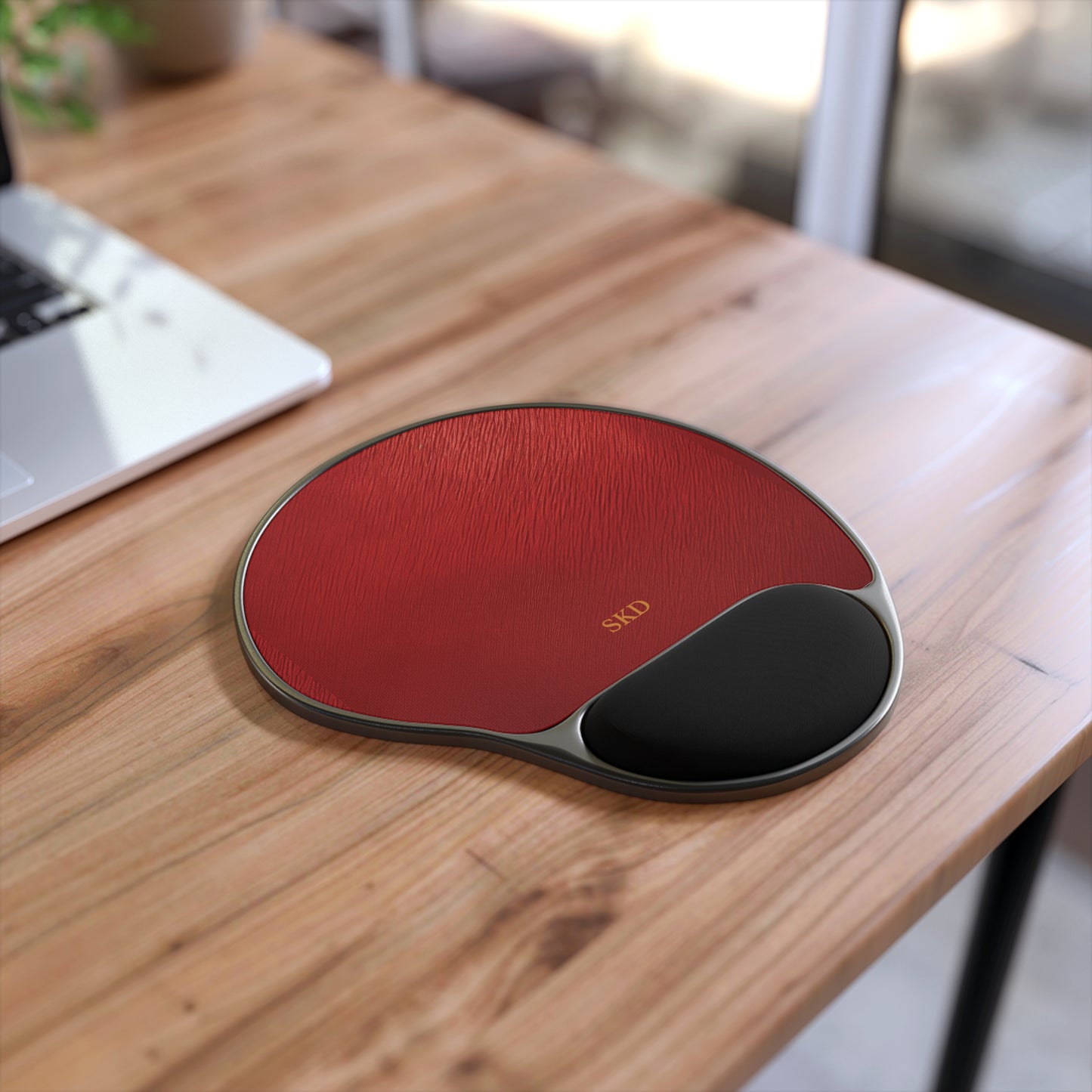 Crimson Reverie | Striking Dark Red Mouse Pad with Wrist Rest | Ideal for Gamers, Home Office Decor, Gift for Tech Lovers, Ergonomic Support