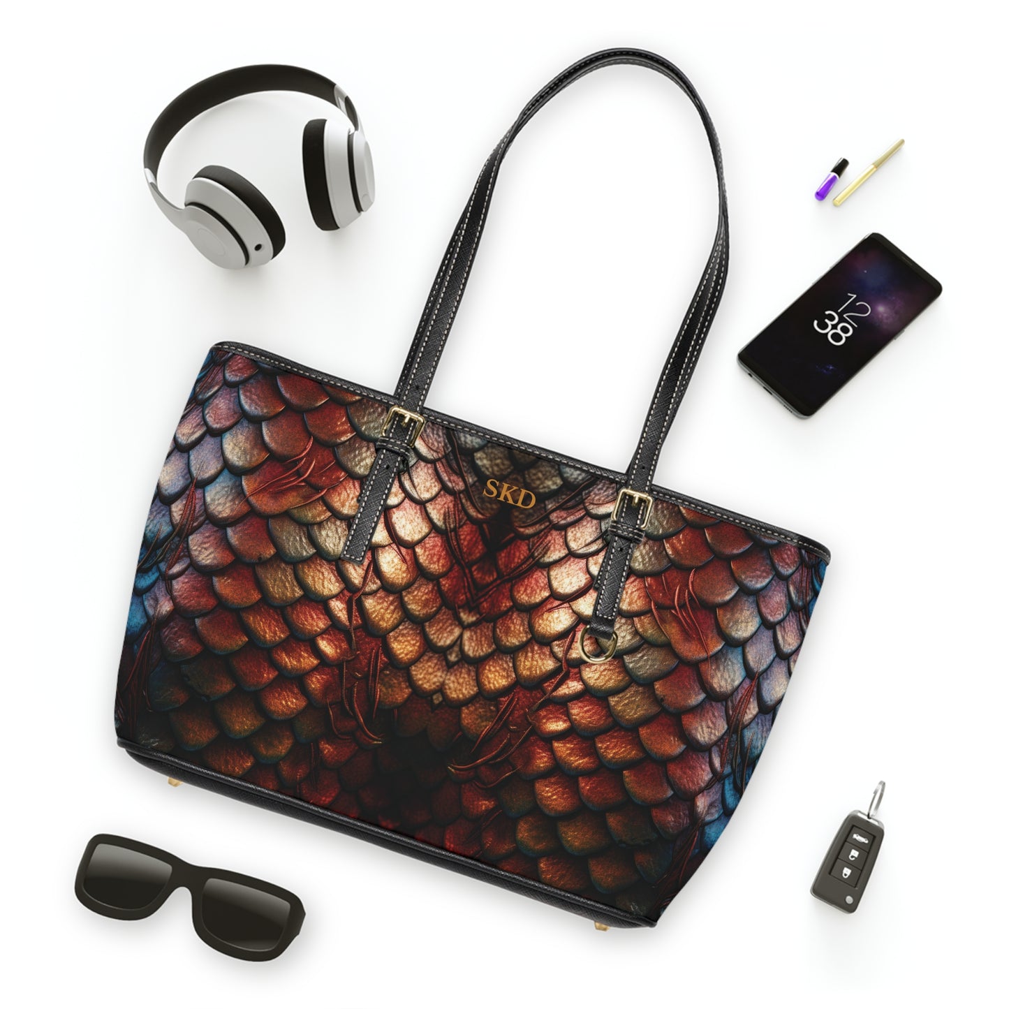LIMITED EDITION: Enchanting Mystique | Multi-Color Dragon Scale Shoulder Bag | Captivating Elegance for Evening Affairs
