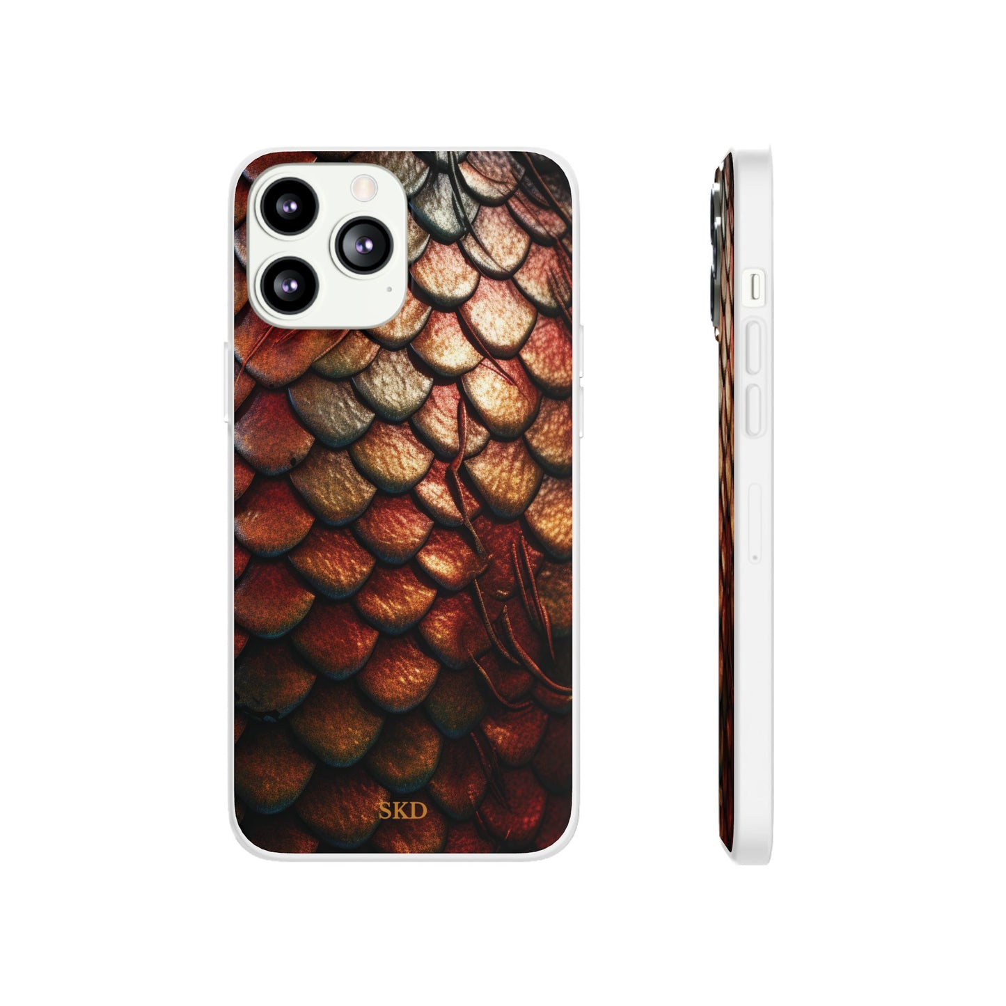 LIMITED EDITION: Enchanging Mystique |  Multi-Color Dragon Scale iPhone Case | Shock-Absorbing TPU Protective Cover, Slim & Wireless Charging Compatible, All iPhone Sizes