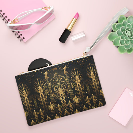 LIMITED EDITION: Gatsby Opulence | Black & Gold Art Deco Clutch Bag | Jazz Age Glamour for Modern Sophistication