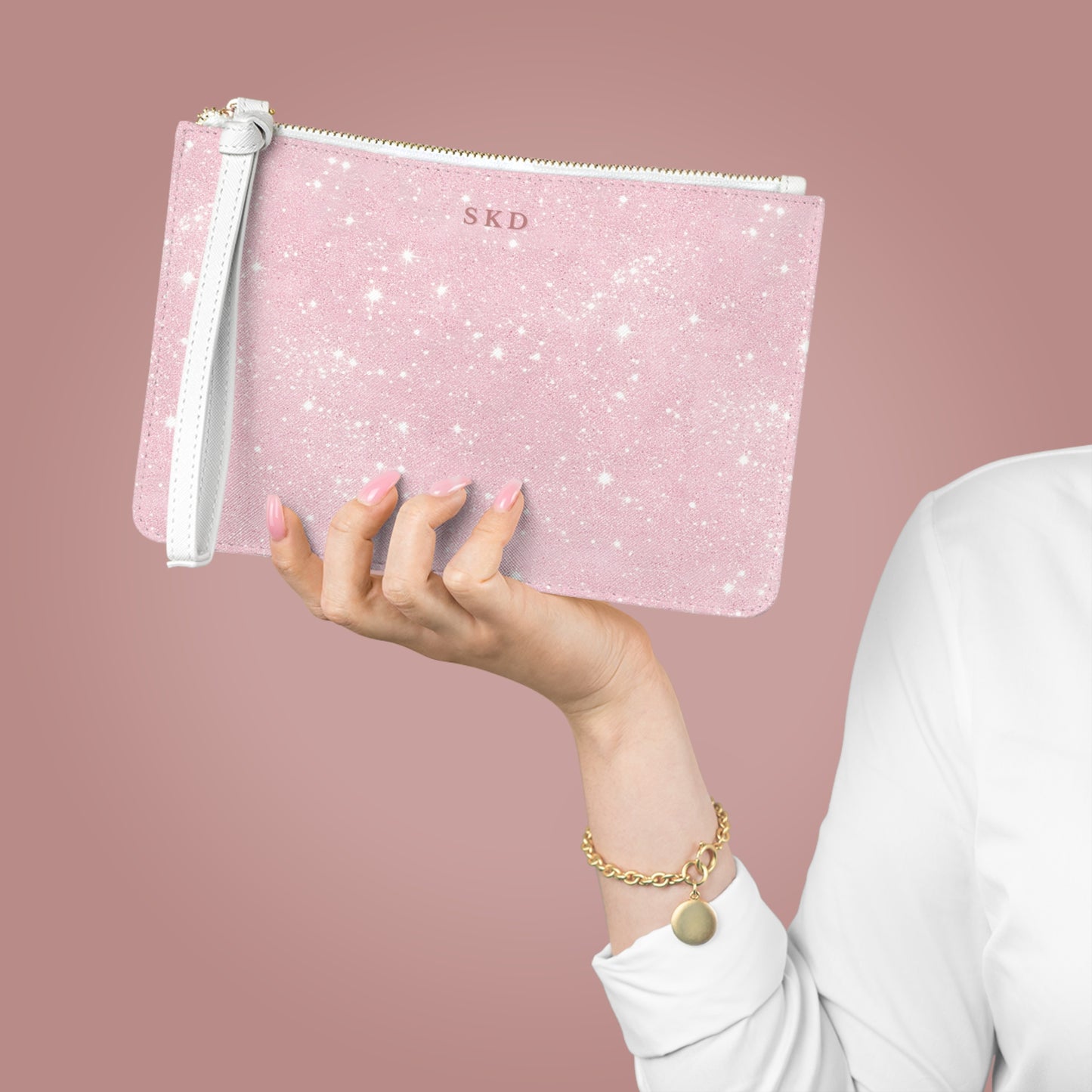 LIMITED EDITION: Stardust Enchantment | Luminous Rose Clutch Bag | Radiant Grace From The Light Within