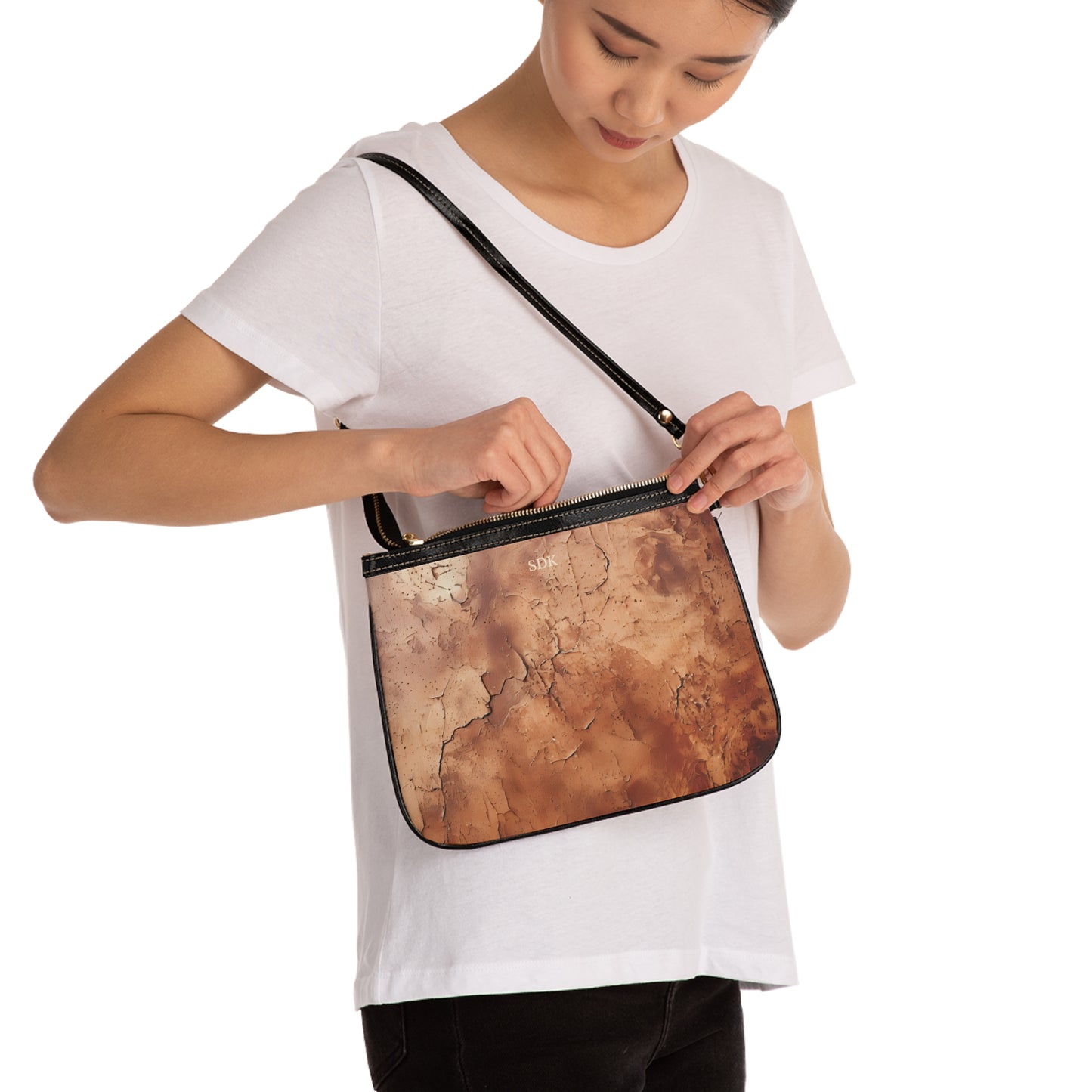 Core Collection: Heritage Luxe | Cognac Brown Faux Leather Small Shoulder Bag | Classic Sophistication with a Timeless Touch