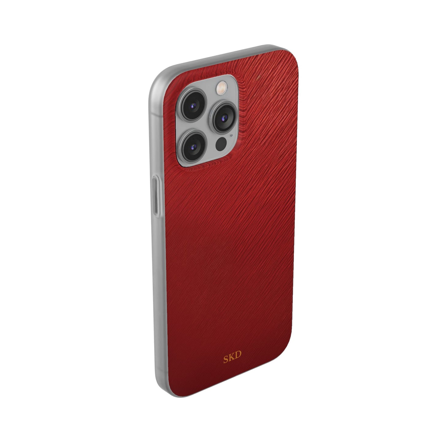 Crimson Reverie | Striking Dark Red iPhone Case | Shock-Absorbing TPU Protective Cover, Slim & Wireless Charging Compatible – Unique Tech Gift for All iPhone Sizes