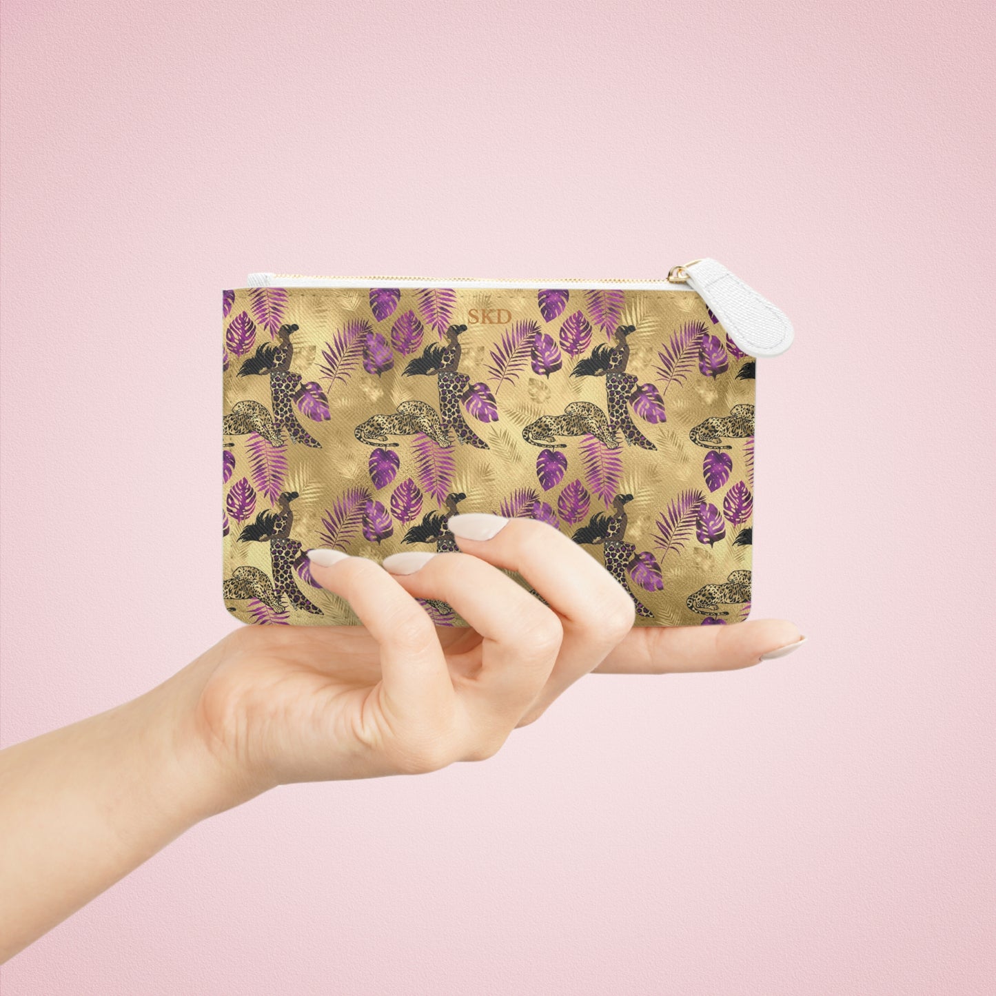 Vault Exclusive: Wild Majesty | Royal Purple and Gold Leopard Mini Clutch Bag | Bold Statement for Confident Fashionistas