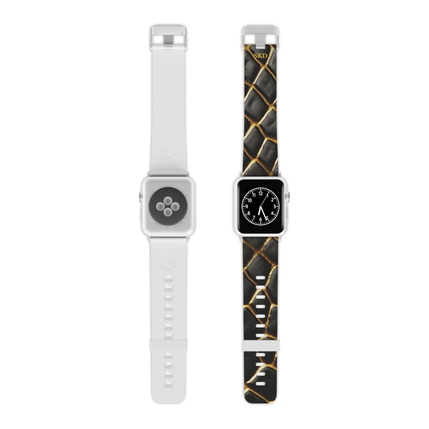 LIMITED EDITION: Obsidian Venom | Striking Black & Gold Digital Couture Apple Watch Band | Adjustable Strap, Sweat-Resistant & Compatible with All Series