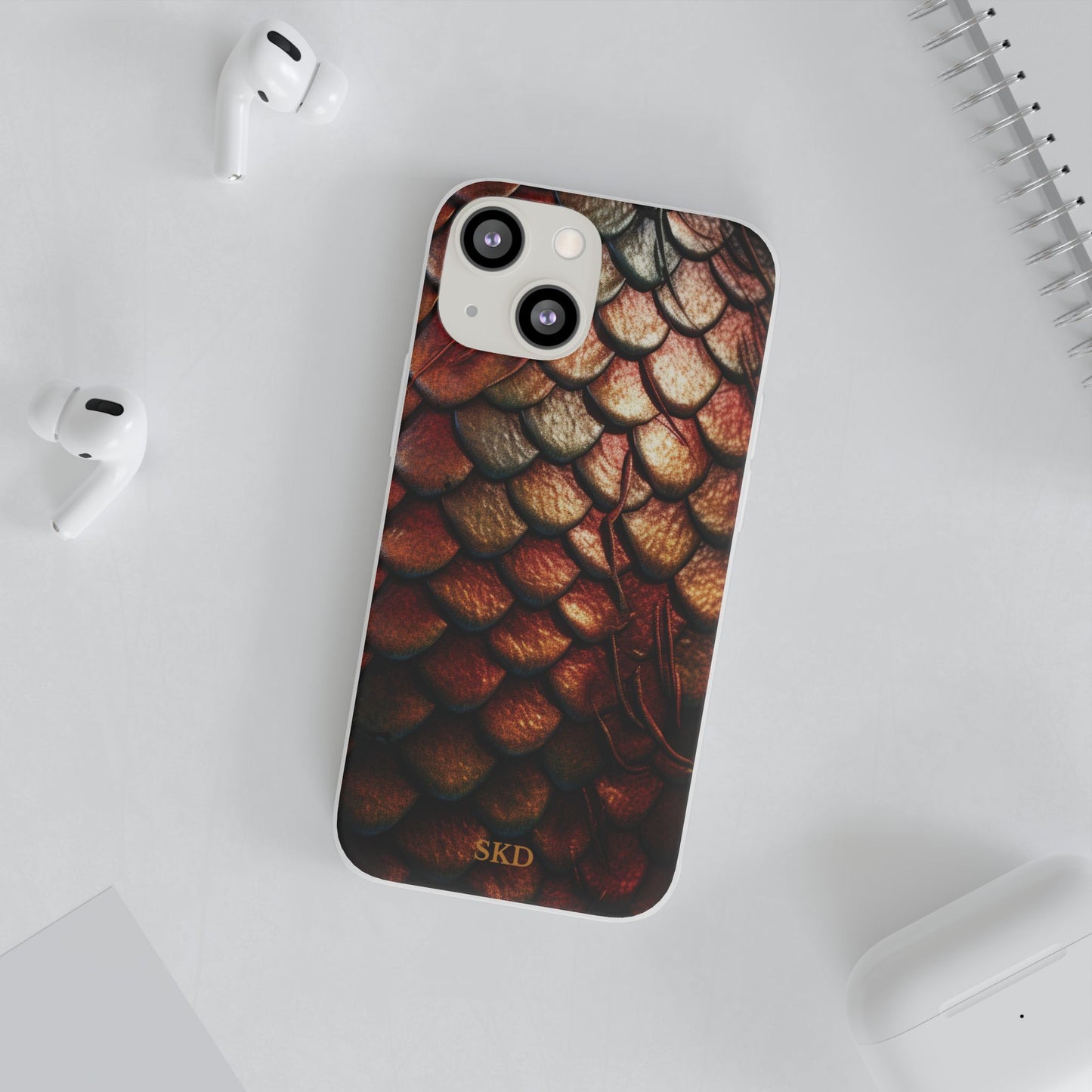 LIMITED EDITION: Enchanging Mystique |  Multi-Color Dragon Scale iPhone Case | Shock-Absorbing TPU Protective Cover, Slim & Wireless Charging Compatible, All iPhone Sizes