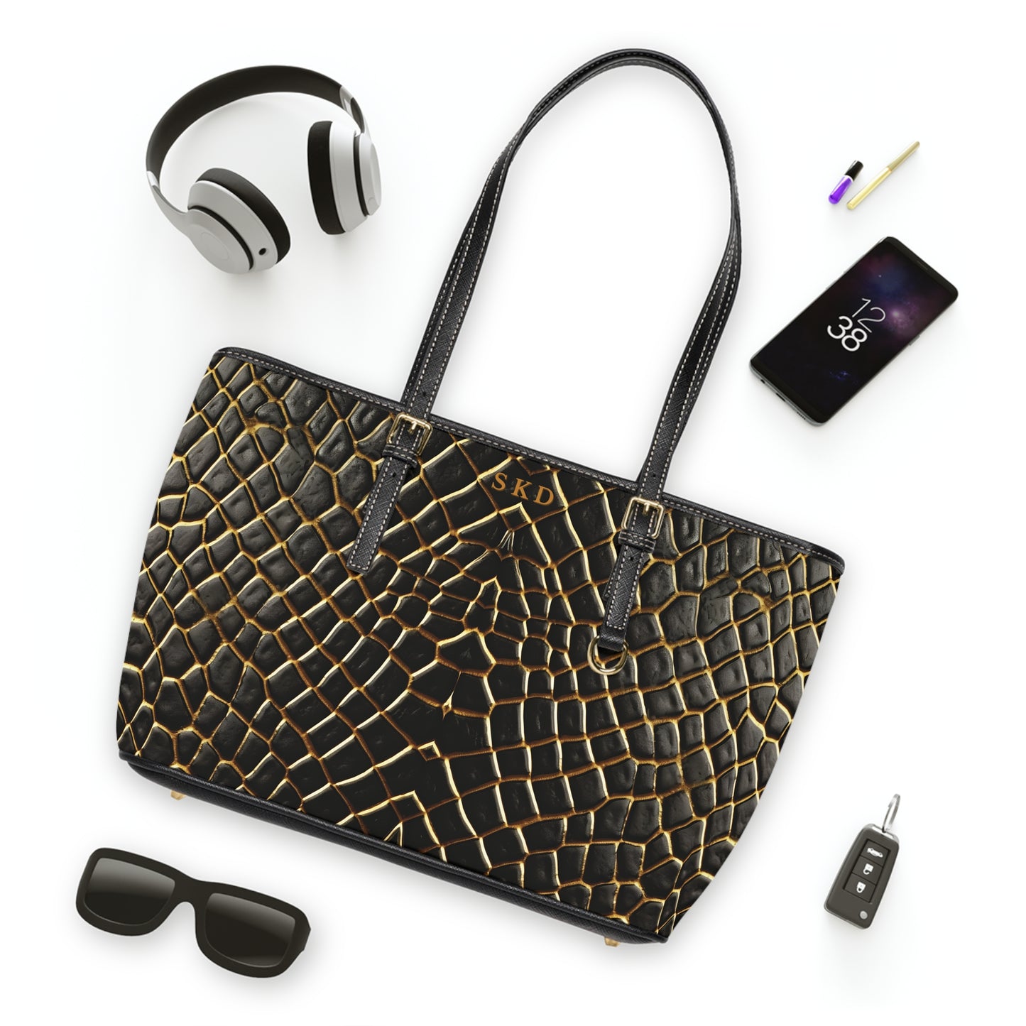 LIMITED EDITION: Obsidian Venom | Striking Black & Gold Shoulder Bag | Striking Statement Piece for Bold & Elegant Women