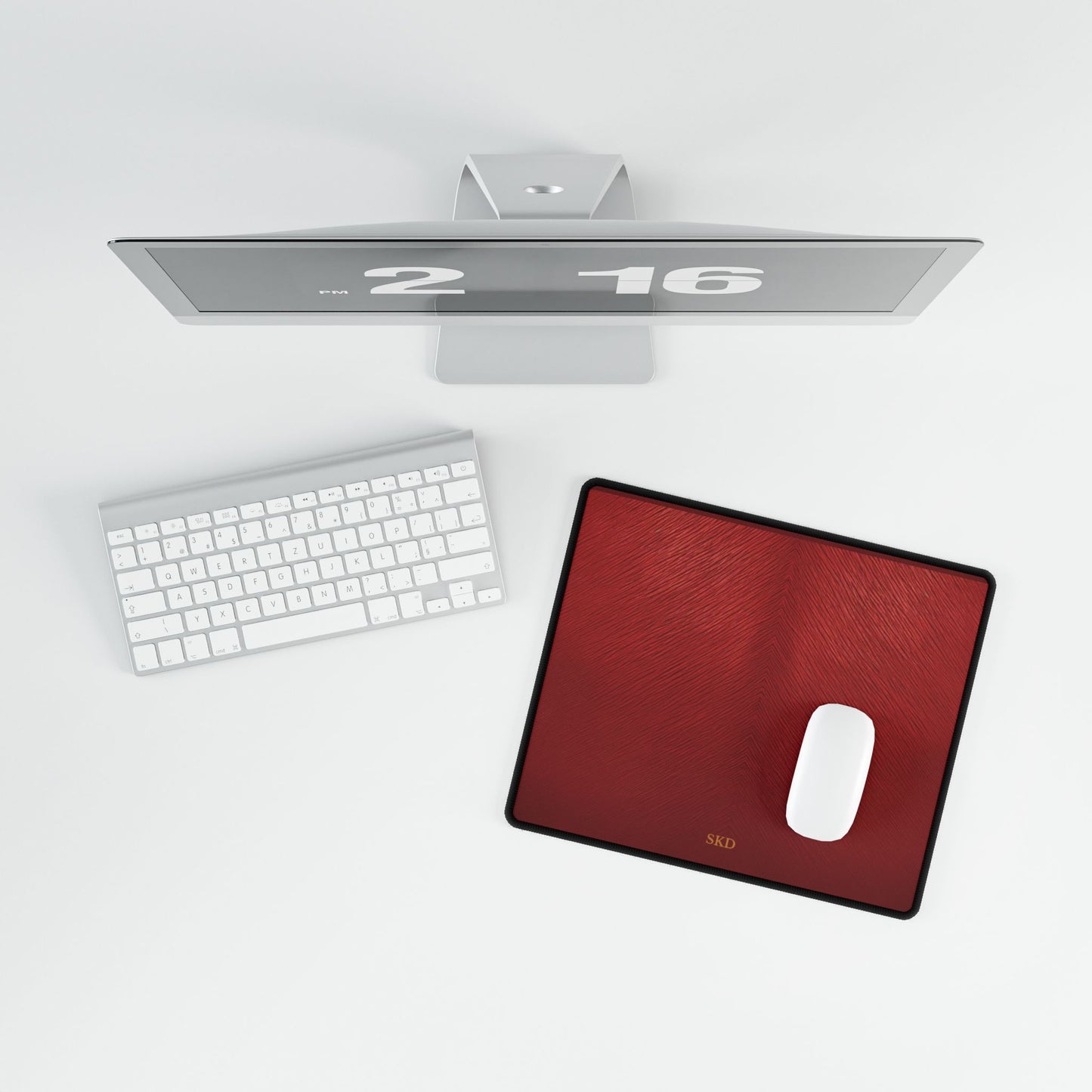 Crimson Reverie | Striking Dark Red Computer Desk Mat | Non-Slip Rubber Base, Smooth Surface for Home Office, Gaming & Creative Spaces