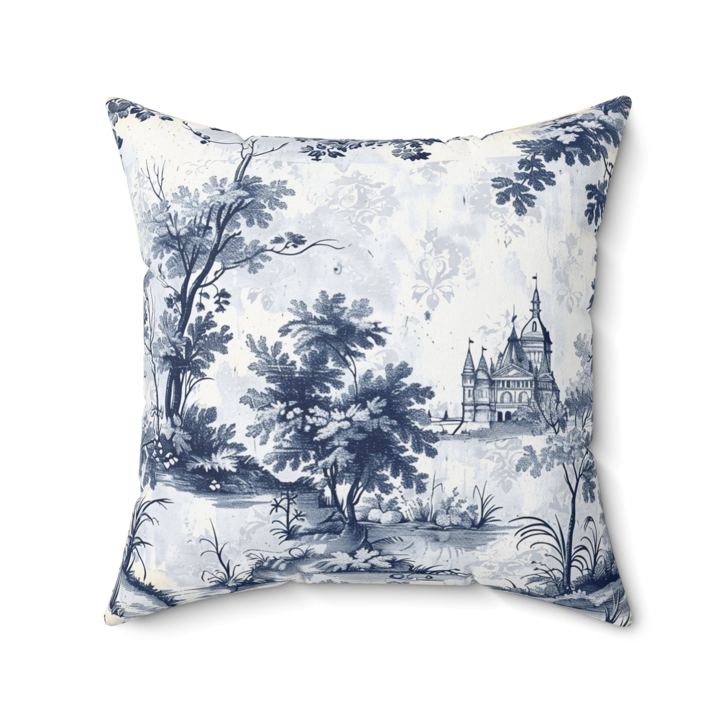 French Chateau Custom Spun Polyester Square Pillow – Stylish Double-Sided Home Décor Accent for a Personalized Touch
