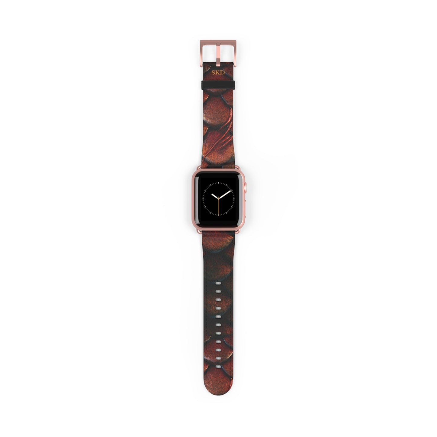 LIMITED EDITION: Enchanting Mystique | Luxurious Multi-Color Dragon Scale Apple Watch Strap, RoHS, REACH & Intertek Certified (Red Version) | Stainless Steel Buckle, All Series Compatible