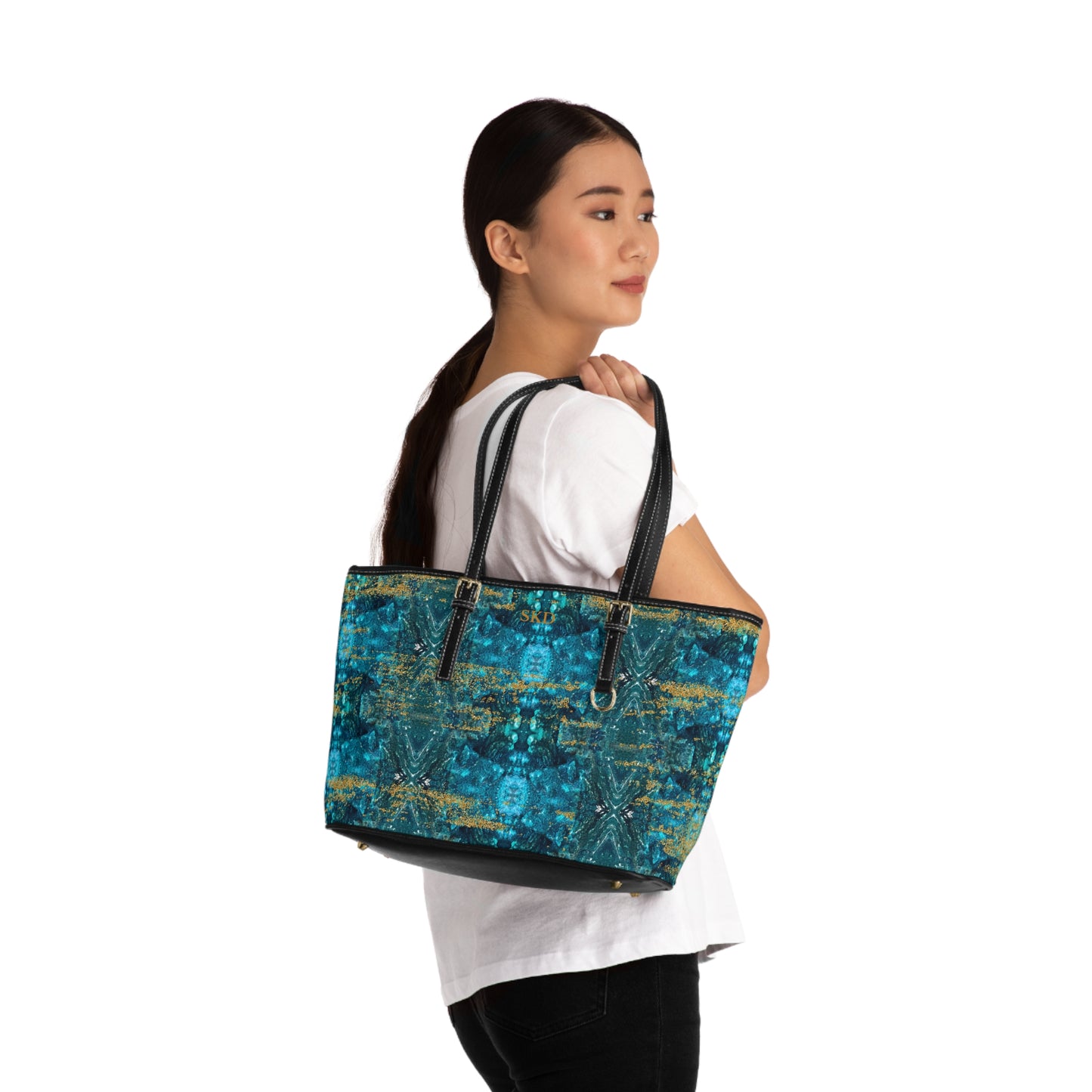 LIMITED EDITION: Celestial Reverie | Chrysocolla & Pyrite Inspired Shoulder Bag | Collector’s Vault Edition of Cleopatra’s Wise Stone”