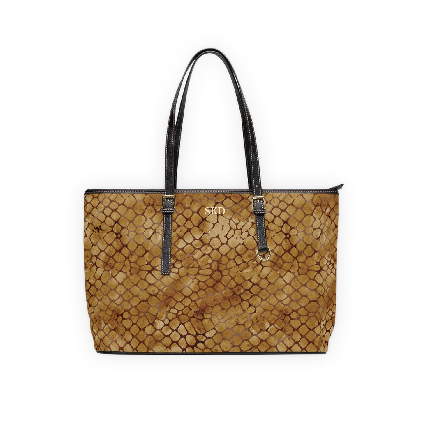 Core Collection: Amber Venom | Amber Brown Faux Snake Shoulder Bag | Warm Exotic Luxury for Bold Style