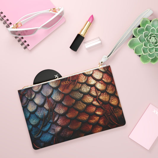 LIMITED EDITION: Enchanting Mystique | Multi-Color Dragon Scale Clutch Bag | Captivating Elegance for Evening Affairs