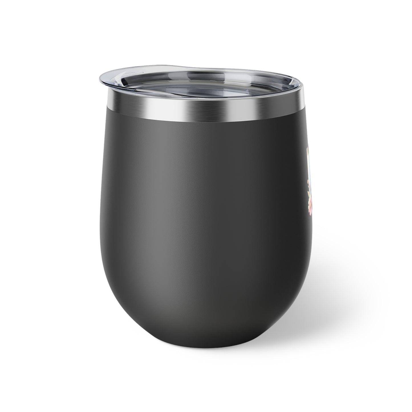 Letter L - Personalized Whimsical Butterfly Copper Vacuum Insulated Cup, 12 oz – Perfect for Weddings