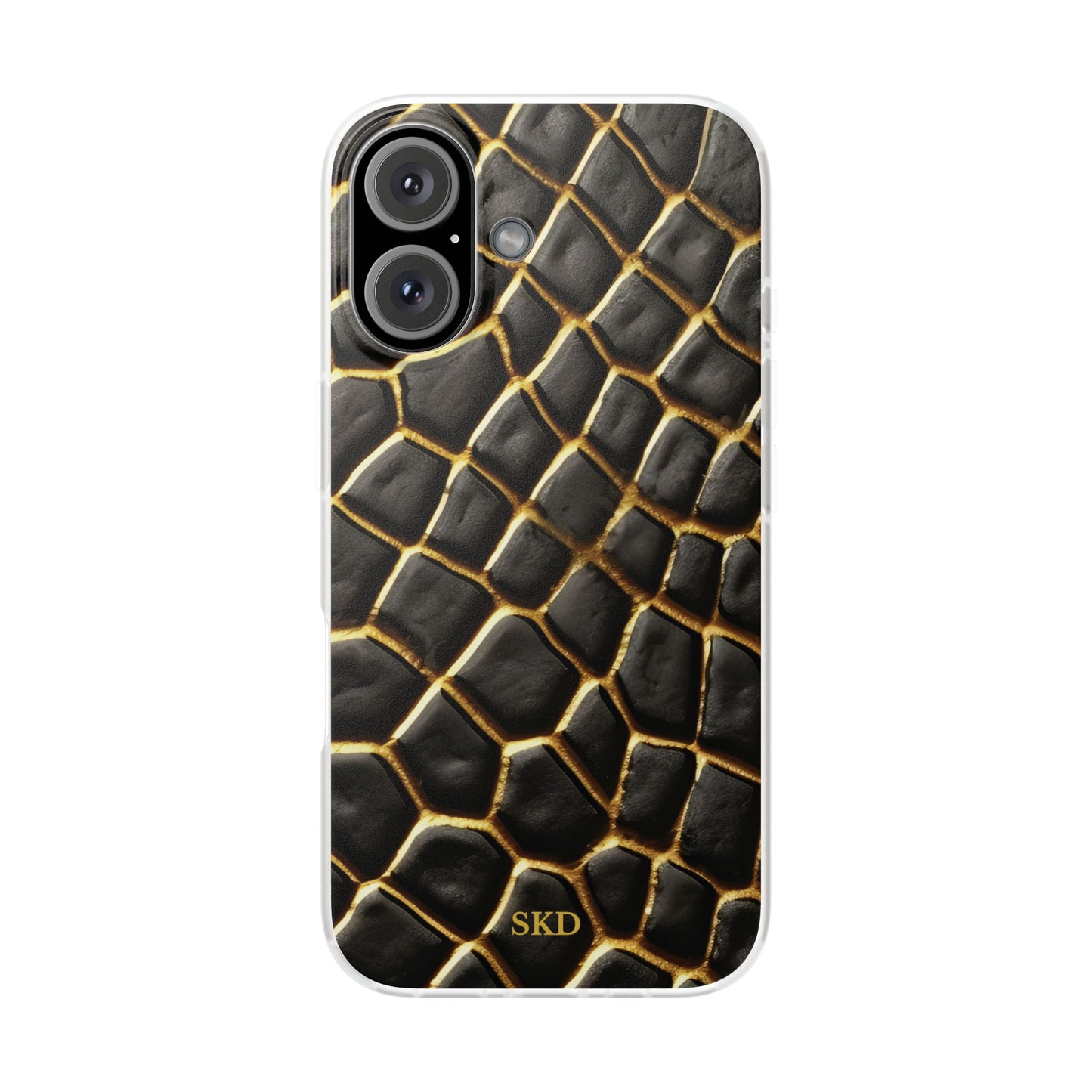 LIMITED EDITION: Obsidian Venom | Striking Black & Gold Faux Snake iPhone Case | Sleek, Sophisticated, and Protective