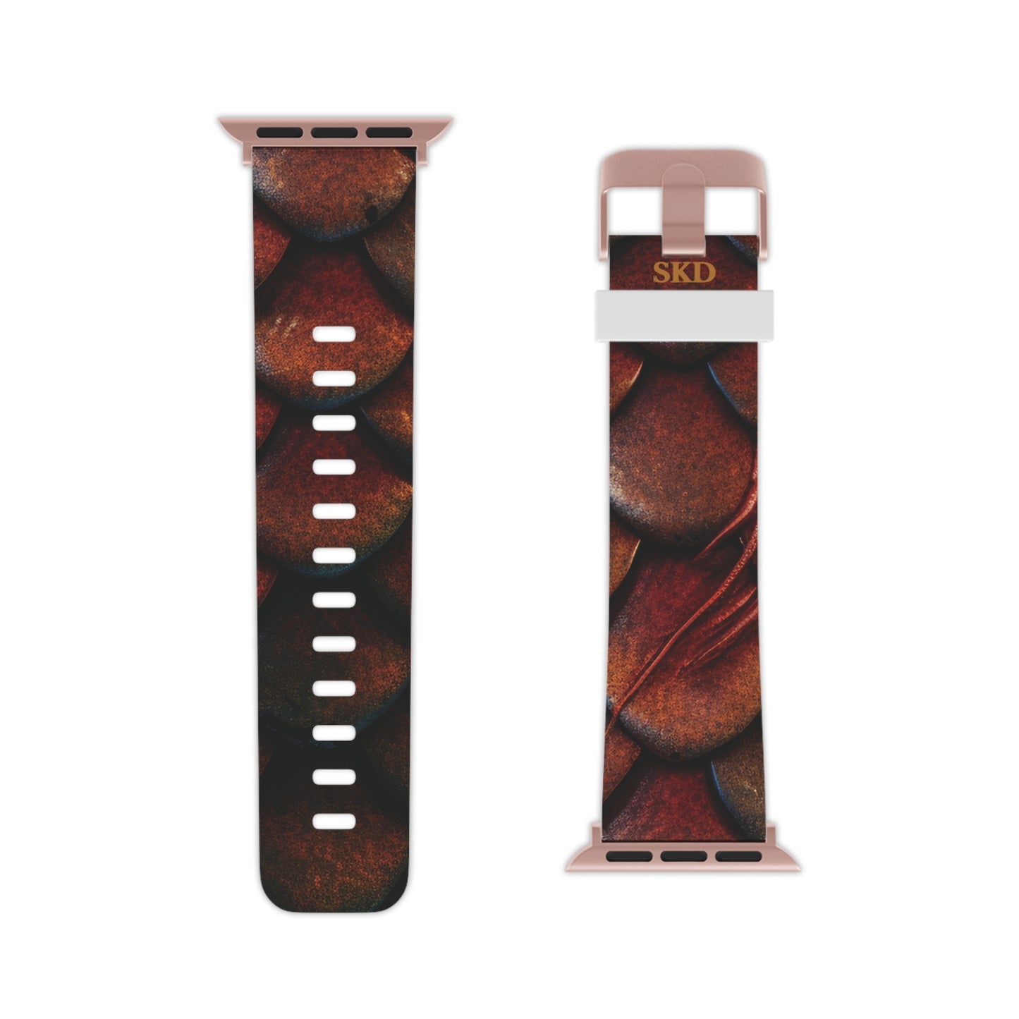 LIMITED EDITION: Enchanting Mystique | Digital Couture Multi-Color Dragon Scale Apple Watch Band (Red Version) | Adjustable Strap, Sweat-Resistant & Compatible with All Series