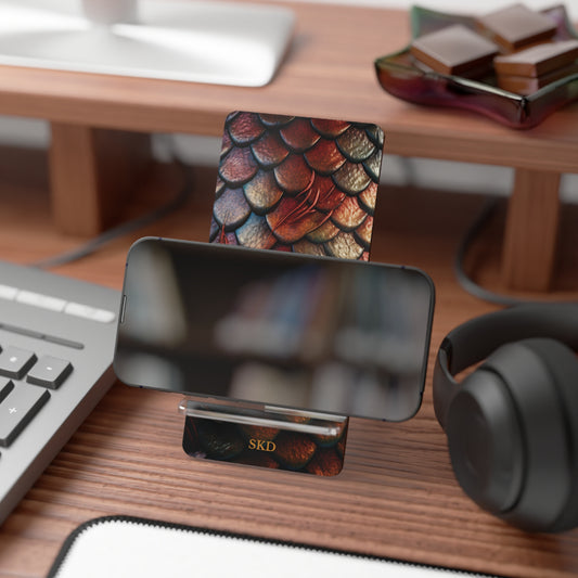 LIMITED EDITION: Enchanting Mystique | Multi-Color Dragon Scale Smartphone Display Stand | Desk Organizer, Phone Holder, Unique Gift, Home Decor, Office Accessory