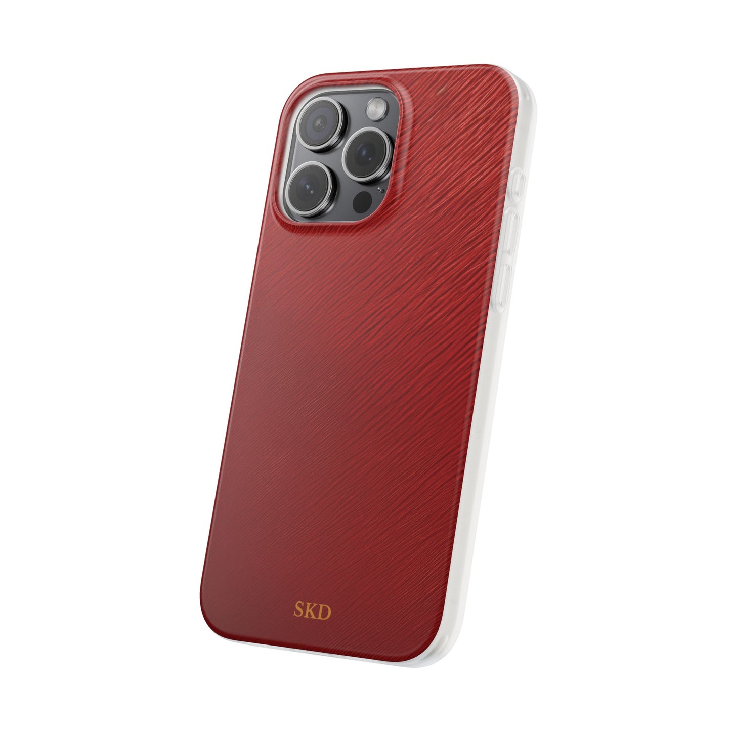 Crimson Reverie | Striking Dark Red iPhone Case | Shock-Absorbing TPU Protective Cover, Slim & Wireless Charging Compatible – Unique Tech Gift for All iPhone Sizes