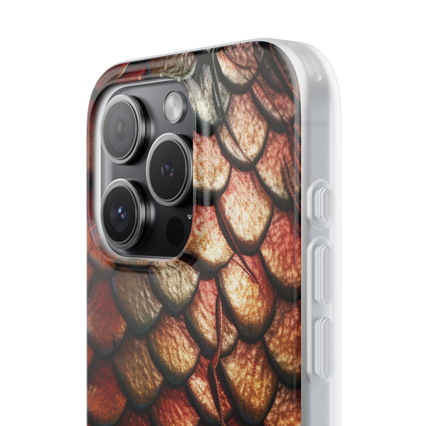 LIMITED EDITION: Enchanging Mystique |  Multi-Color Dragon Scale iPhone Case | Shock-Absorbing TPU Protective Cover, Slim & Wireless Charging Compatible, All iPhone Sizes