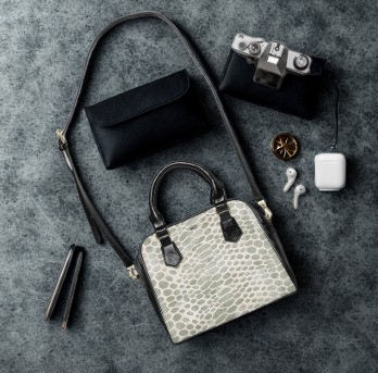 Pale Venom | Soft Taupe Faux Snake Shoulder Bag | Subtle Exotic Edge for Discerning Taste
