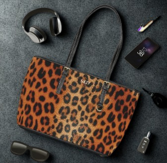 Elysian Safari | Leopard Faux Leather Shoulder Bag | Timeless Glamour with a Wild Edge