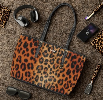 Elysian Safari | Leopard Faux Leather Shoulder Bag | Timeless Glamour with a Wild Edge