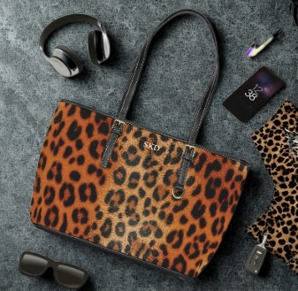 Elysian Safari | Leopard Faux Leather Shoulder Bag | Timeless Glamour with a Wild Edge