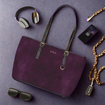 Core Collection: Nocturne Velour | Royal Purple-Toned Shoulder Bag | Elegance for Effortless Sophistication