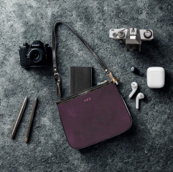 Core Collection: Nocturne Velour | Royal Purple-Toned Small Shoulder Bag | Elegance for Effortless Sophistication