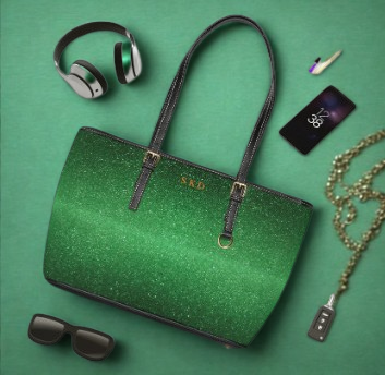 LIMITED EDITION: Emerald Enchantment | Shimmering Fairytale Shoulder Bag | Radiant Sophistication in Every Shade of Courage