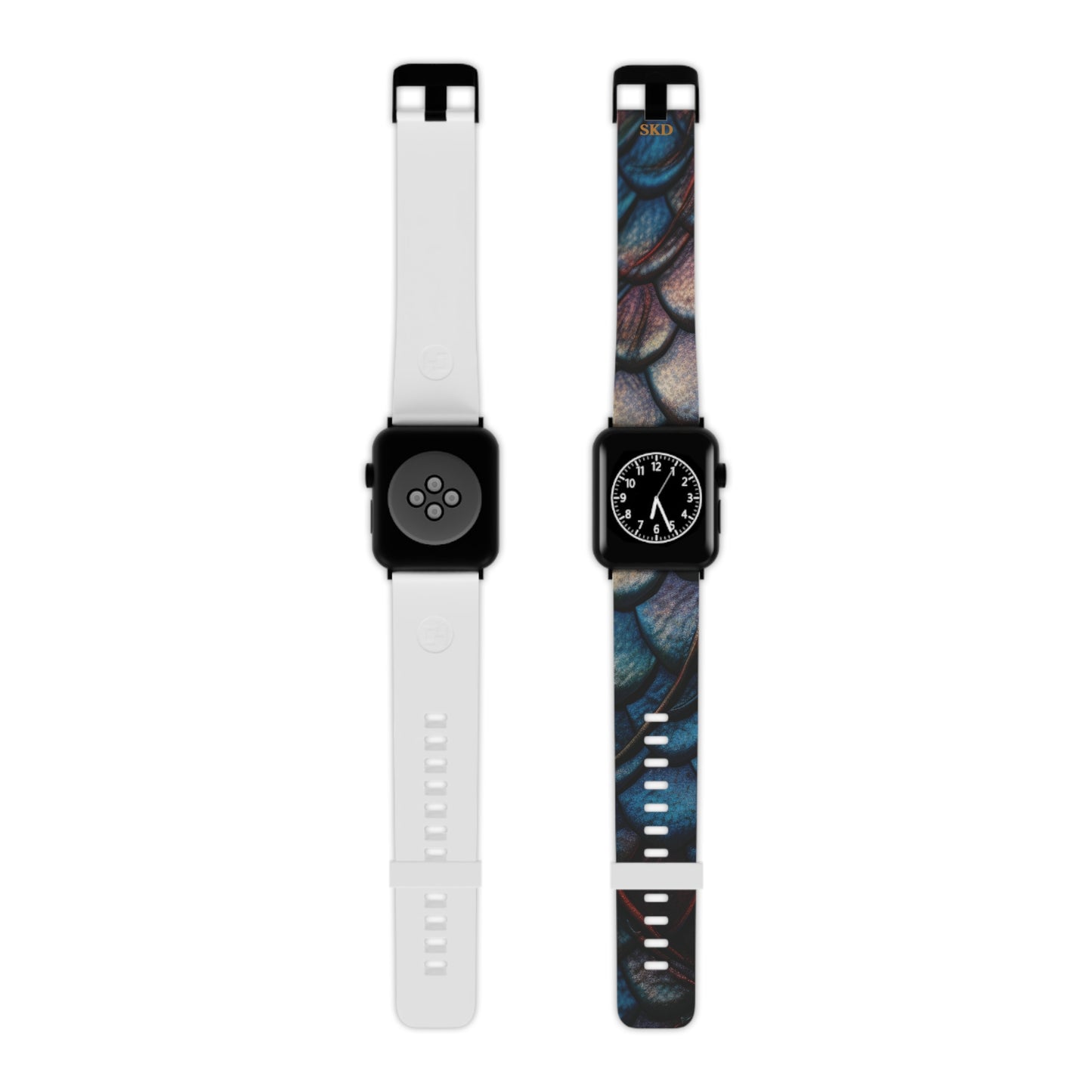 LIMITED EDITION: Enchanting Mystique | Digital Couture Multi-Color Dragon Scale Apple Watch Band (Blue Version) | Adjustable Strap, Sweat-Resistant & Compatible with All Series