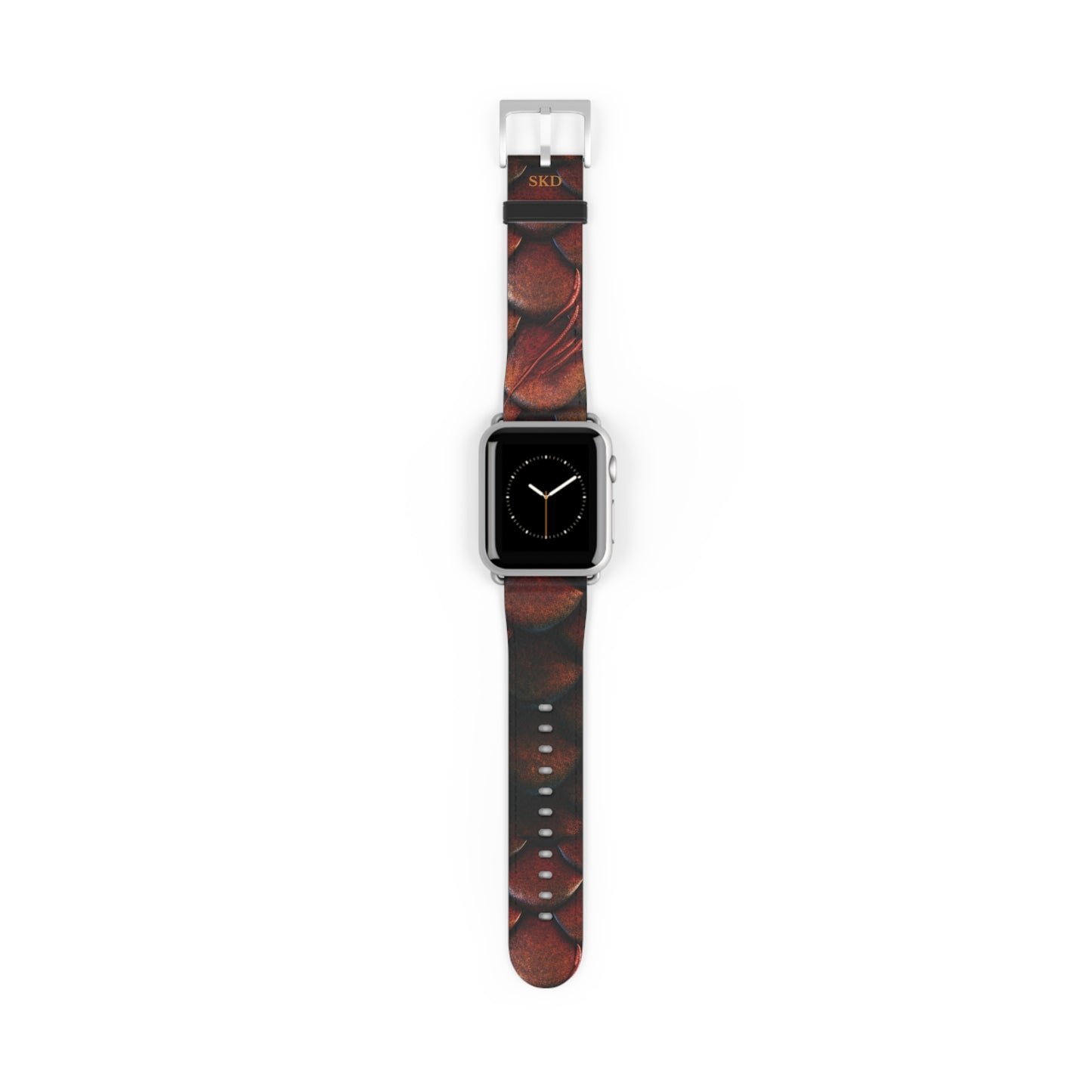 LIMITED EDITION: Enchanting Mystique | Luxurious Multi-Color Dragon Scale Apple Watch Strap, RoHS, REACH & Intertek Certified (Red Version) | Stainless Steel Buckle, All Series Compatible