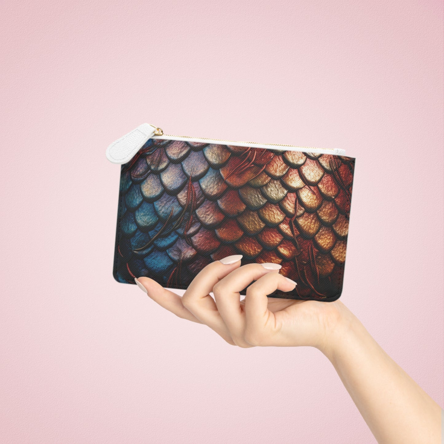 LIMITED EDITION: Enchanting Mystique | Multi-Color Dragon Scale Mini Clutch Bag | Captivating Elegance for Evening Affairs