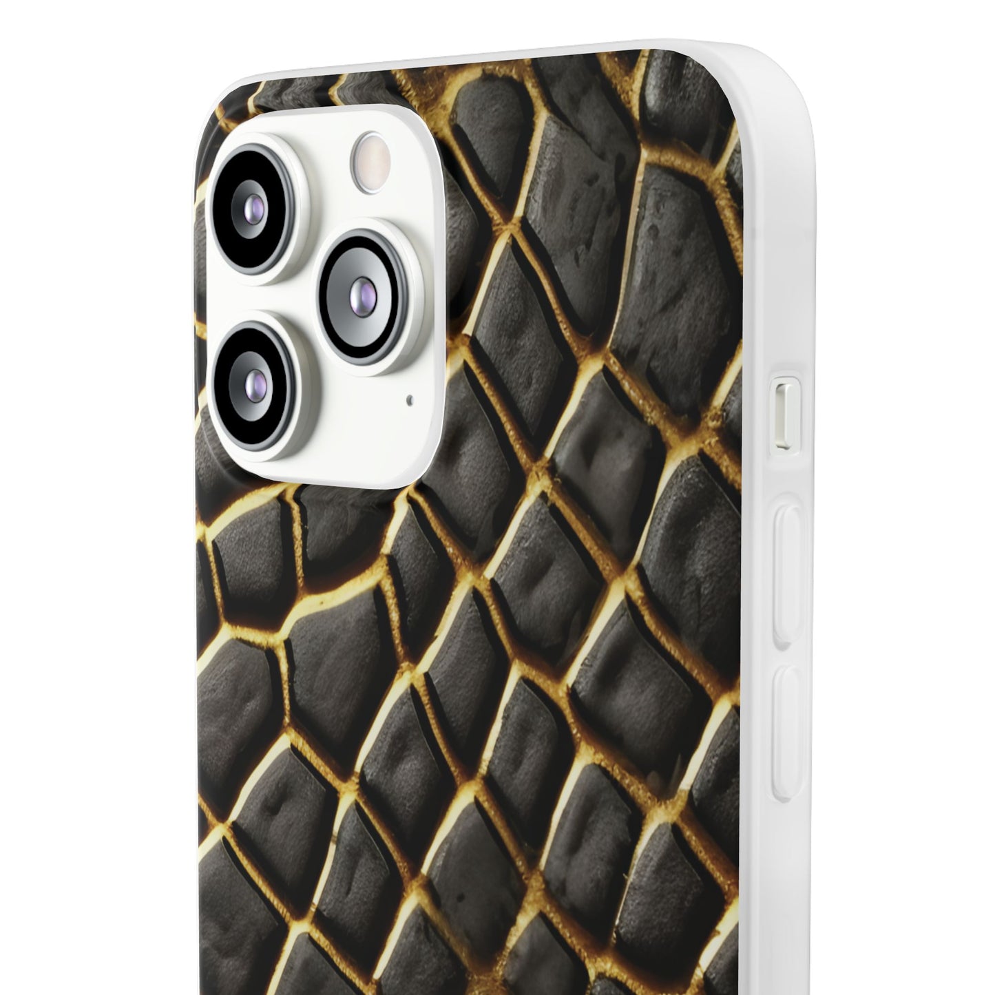 LIMITED EDITION: Obsidian Venom | Striking Black & Gold Faux Snake iPhone Case | Sleek, Sophisticated, and Protective