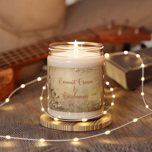 Coconut Cream & Cardamom | Custom 9oz Scented Soy Candles | Available in 9 Luxurious Scents