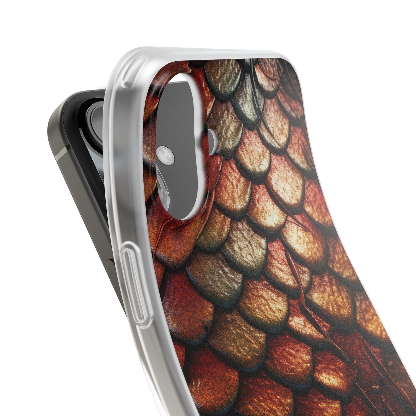 LIMITED EDITION: Enchanging Mystique |  Multi-Color Dragon Scale iPhone Case | Shock-Absorbing TPU Protective Cover, Slim & Wireless Charging Compatible, All iPhone Sizes