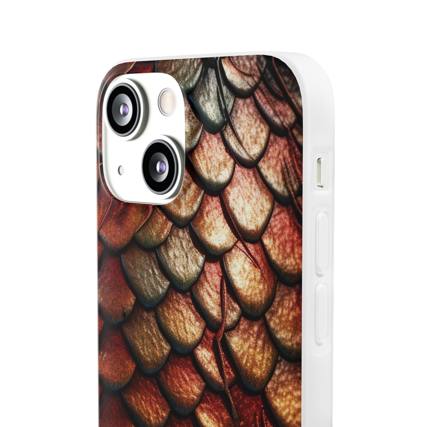 LIMITED EDITION: Enchanging Mystique |  Multi-Color Dragon Scale iPhone Case | Shock-Absorbing TPU Protective Cover, Slim & Wireless Charging Compatible, All iPhone Sizes