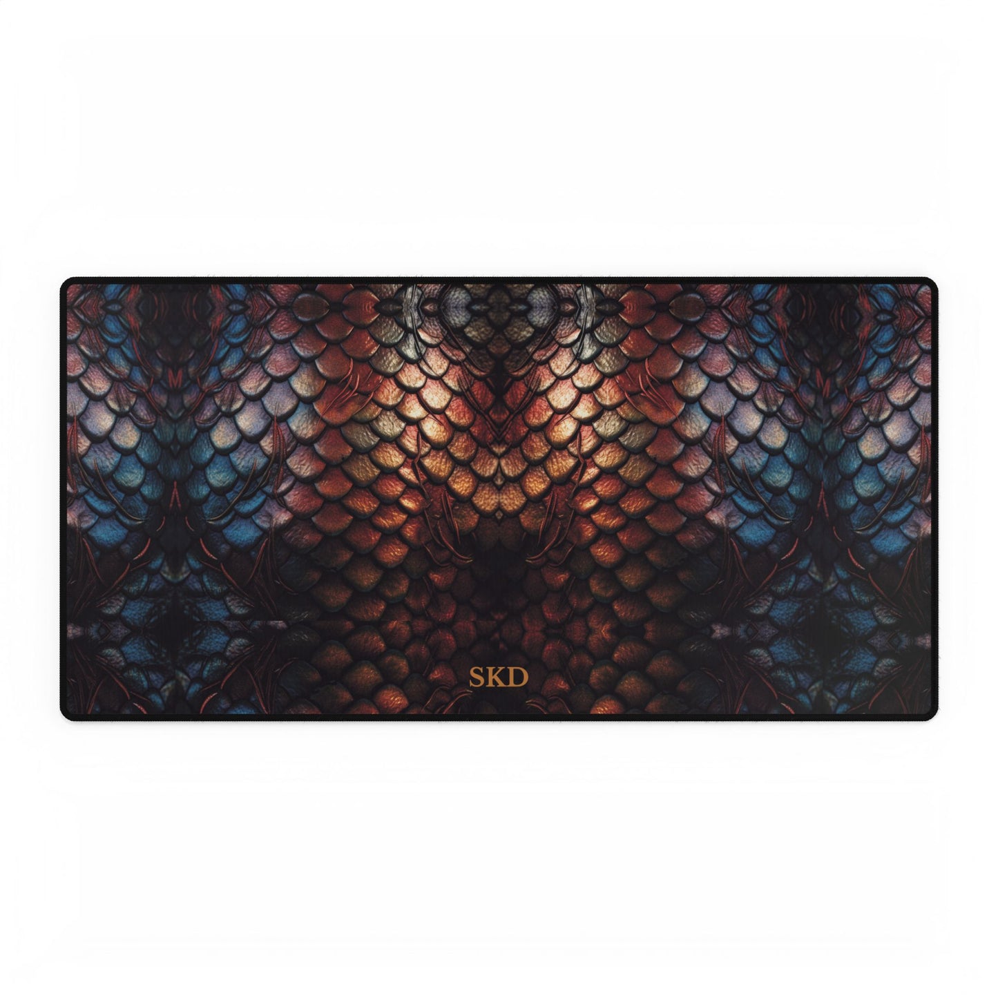 LIMITED EDITION: Enchanting Mystique | Luxurious Multi-Color Dragon Scale Computer Desk Mat | Artistic Showpiece for Creative Spaces