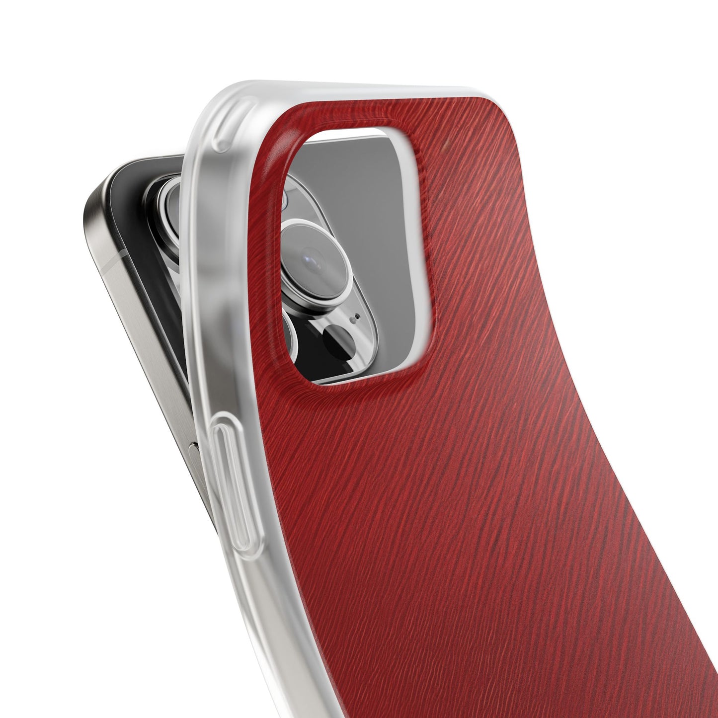 Crimson Reverie | Striking Dark Red iPhone Case | Shock-Absorbing TPU Protective Cover, Slim & Wireless Charging Compatible – Unique Tech Gift for All iPhone Sizes