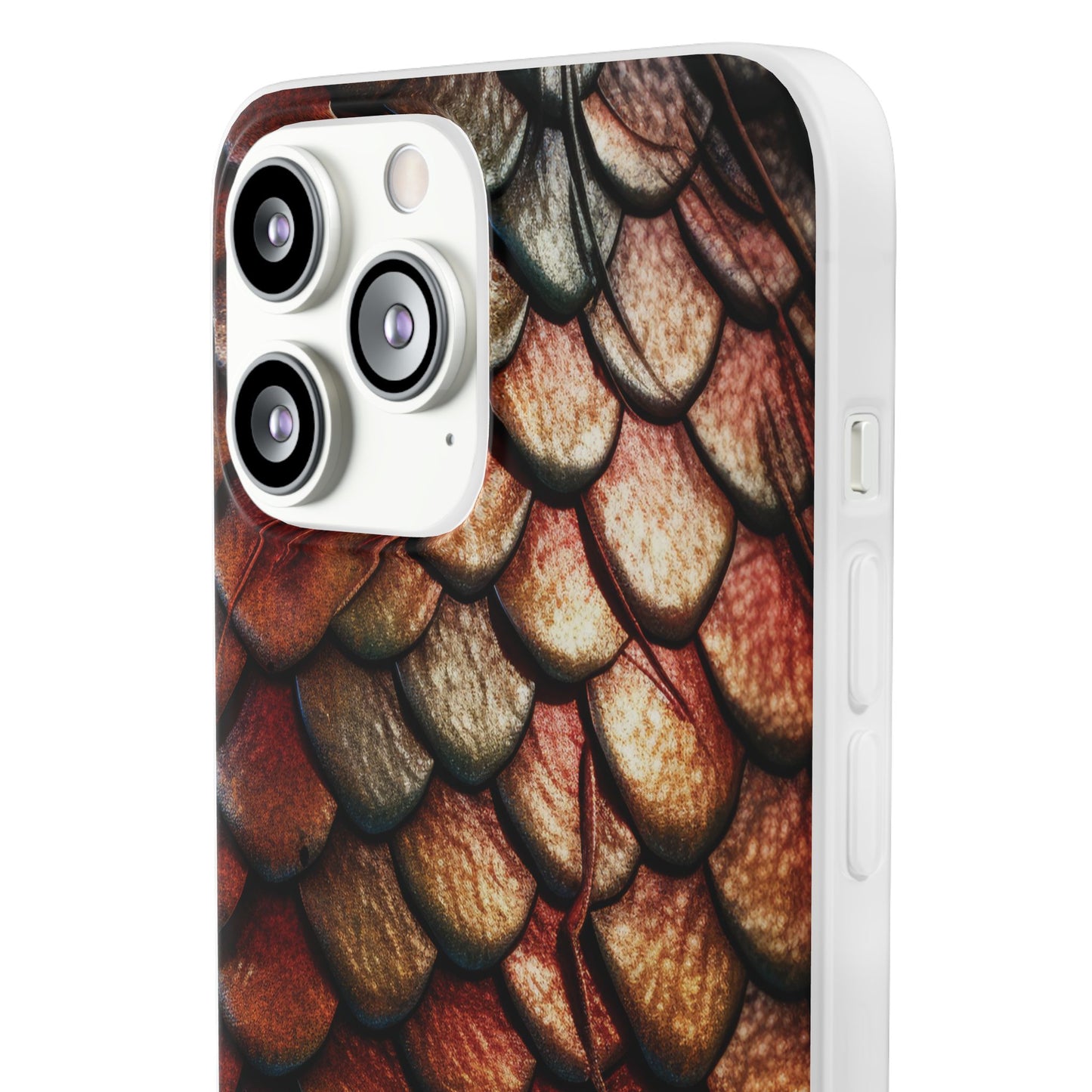 LIMITED EDITION: Enchanging Mystique |  Multi-Color Dragon Scale iPhone Case | Shock-Absorbing TPU Protective Cover, Slim & Wireless Charging Compatible, All iPhone Sizes