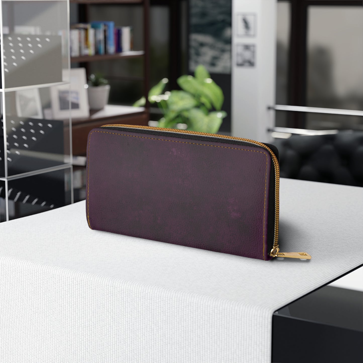 Core Collection: Nocturne Velour | Royal Purple-Toned Zipper Wallet | Deep Regal Elegance for Effortless Sophistication