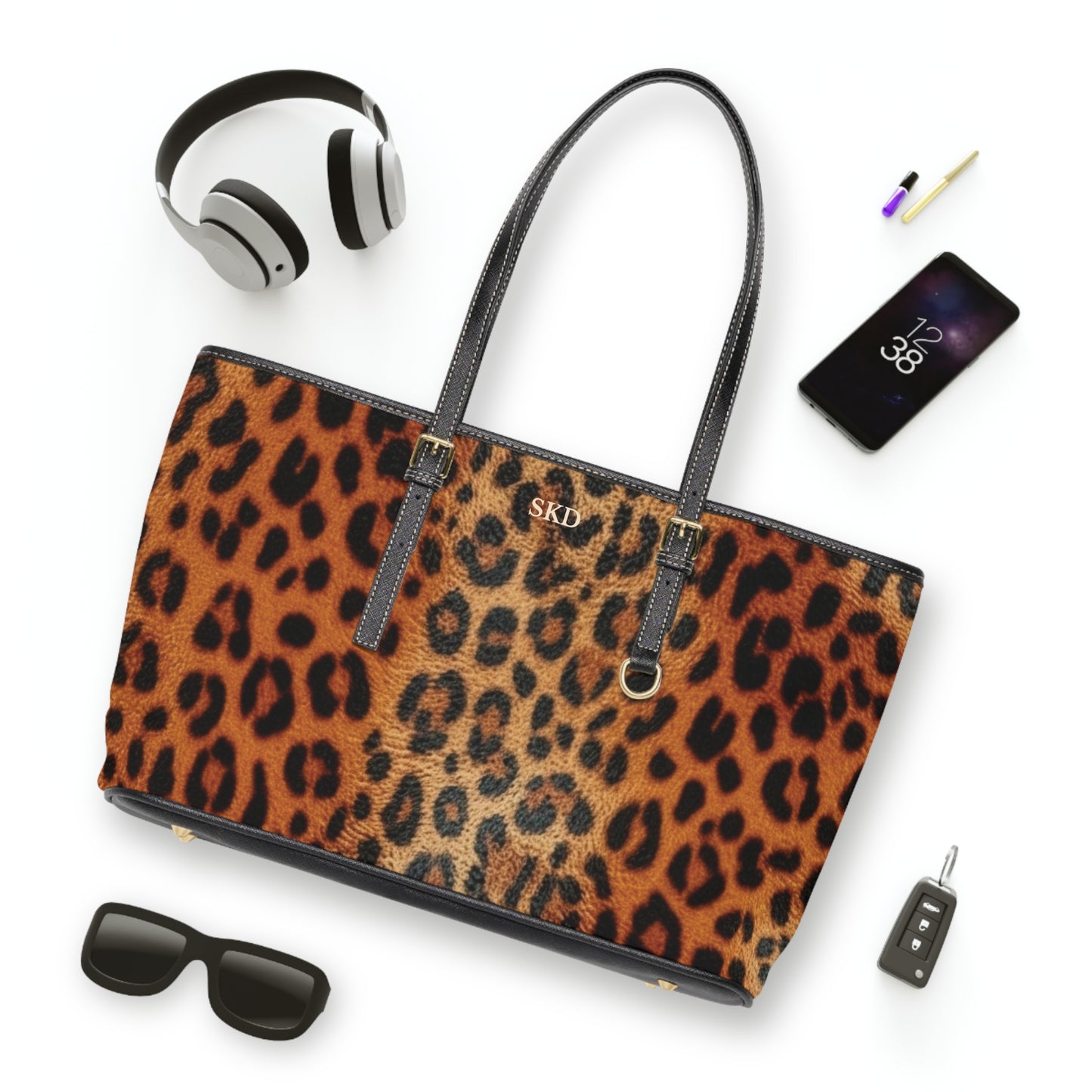Elysian Safari | Leopard Faux Leather Shoulder Bag | Timeless Glamour with a Wild Edge